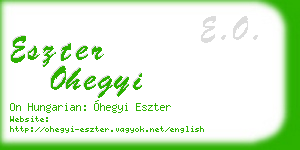 eszter ohegyi business card